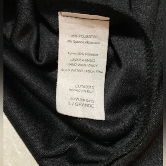 Maria Bonita Black Celebrity Dress Style Strap Shoulder Bodycon Pencil dress L - Picture 12 of 16